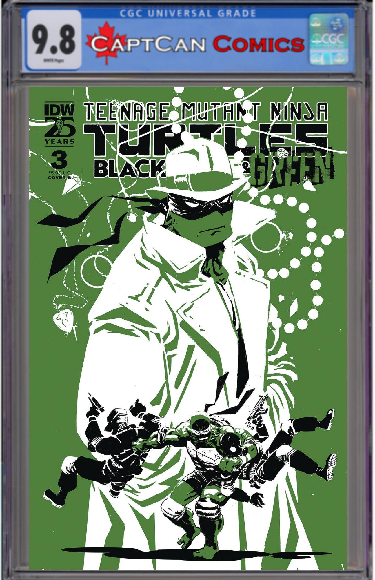 TMNT BLACK WHITE & GREEN #3 CVR B ROSSMO