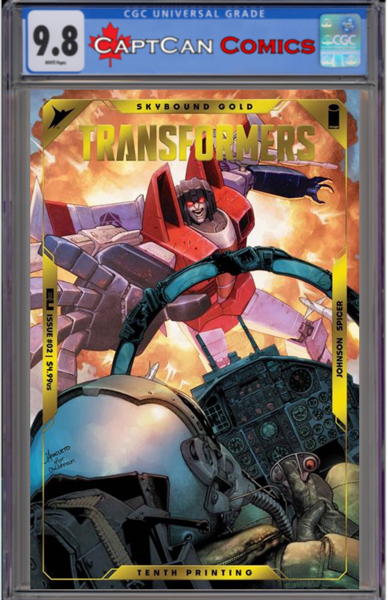 TRANSFORMERS #2 10TH PTG CVR B JAY ANACELTO & ROMULO FAJARDO JR EMBOSS & GOLD FOIL VAR