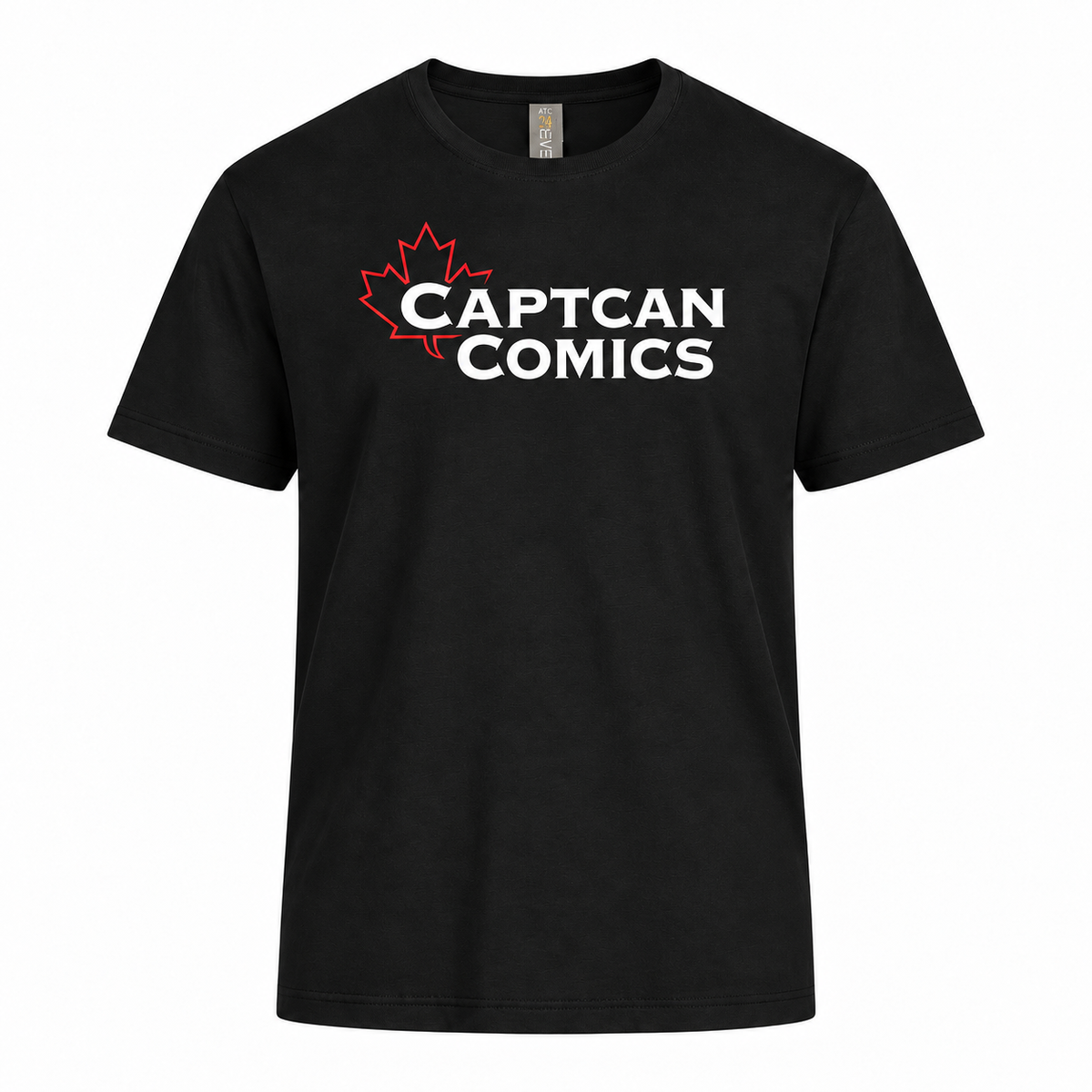 Black CaptCan logo tee — front
