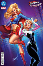 DC MARVEL SUPERMAN SPIDER-MAN #1 (ONE SHOT) CVR N J SCOTT CAMPBELL SUPERGIRL & SPIDER-GWEN CARD STOCK VAR thumbnail