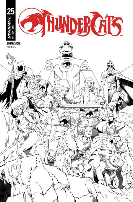 THUNDERCATS #25 CVR L DECLAN SHALVEY LINE ART VAR