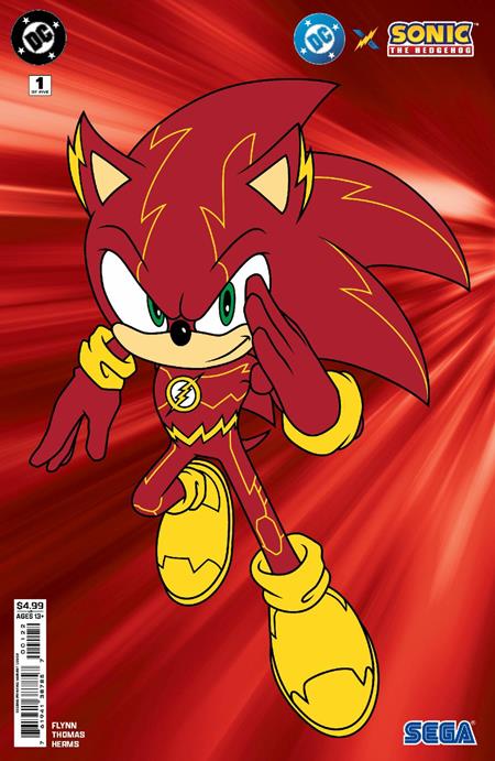 DC X SONIC THE HEDGEHOG #1 (OF 5) Second Printing Cvr B Flash Card Stock var