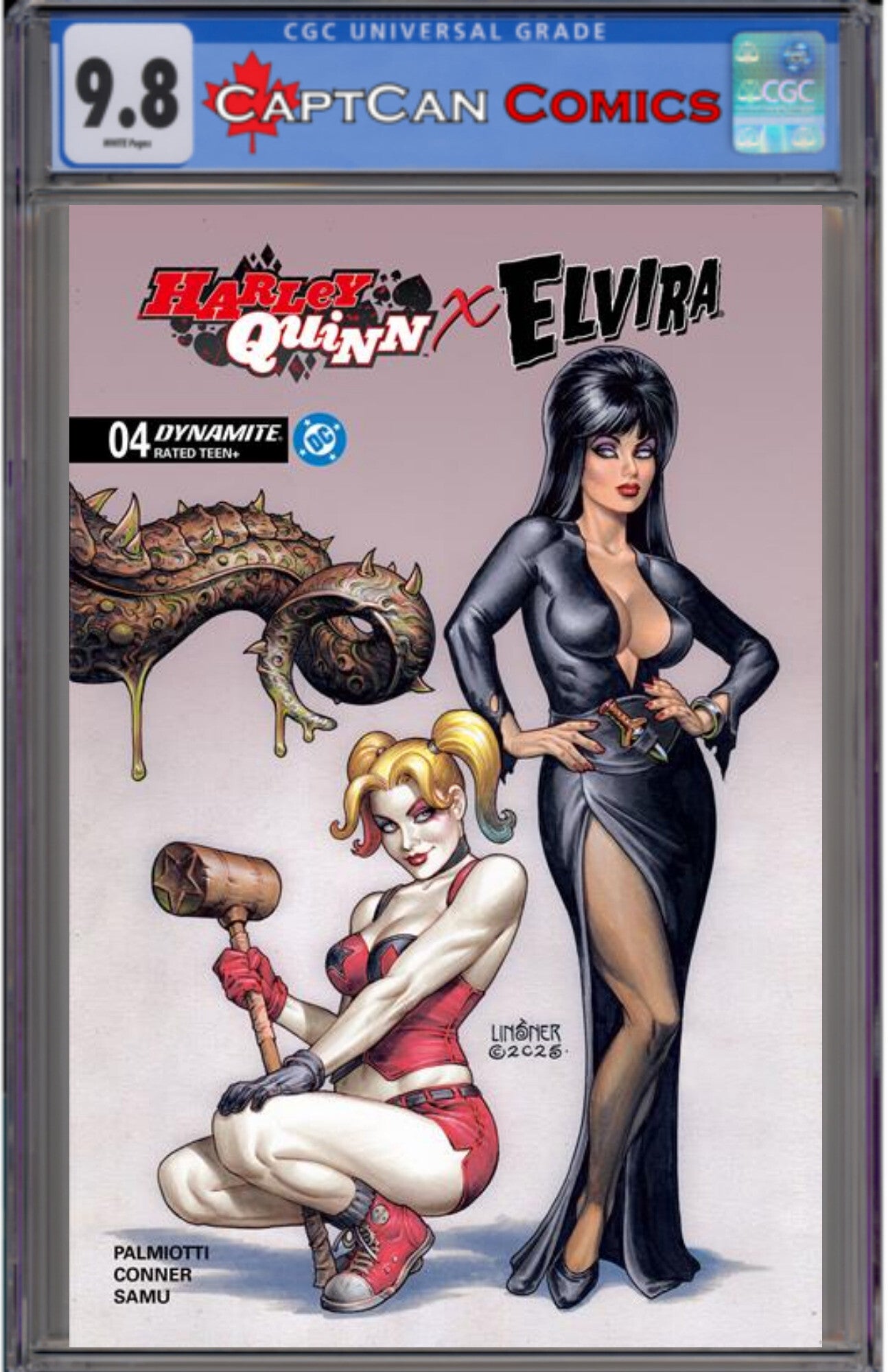 HARLEY QUINN X ELVIRA #4 CVR C JOSEPH MICHAEL LINSNER VAR