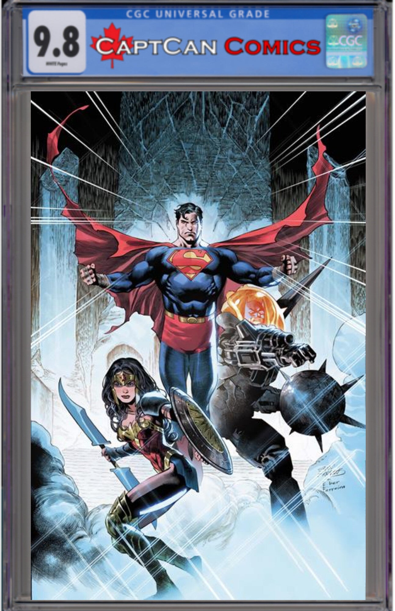 JUSTICE LEAGUE UNLIMITED #15 CVR C EDDY BARROWS & EBER FERREIRA CARD STOCK VAR (DC K.O.)