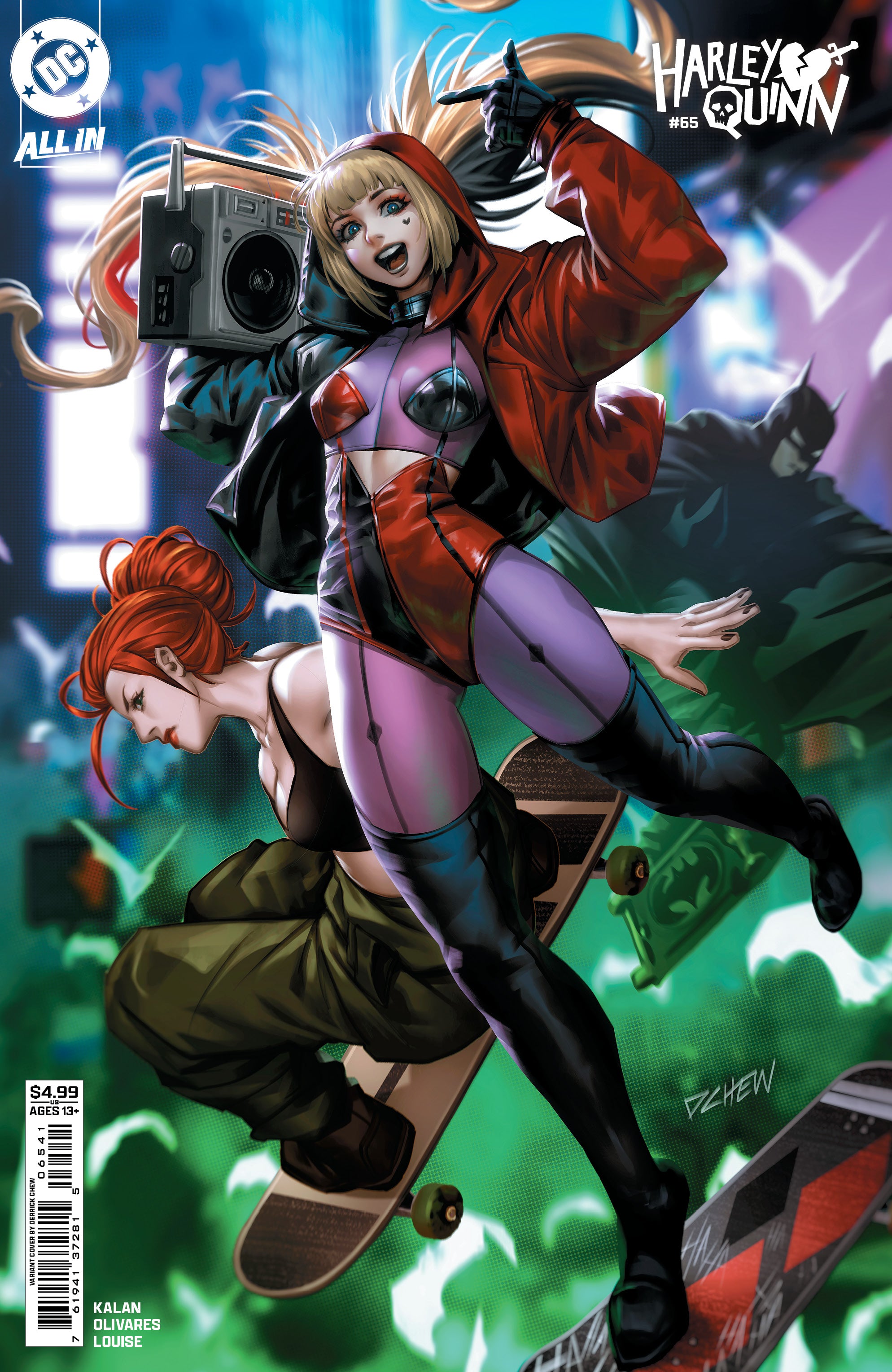 HARLEY QUINN #65 CVR D DERRICK CHEW CARD STOCK VAR
