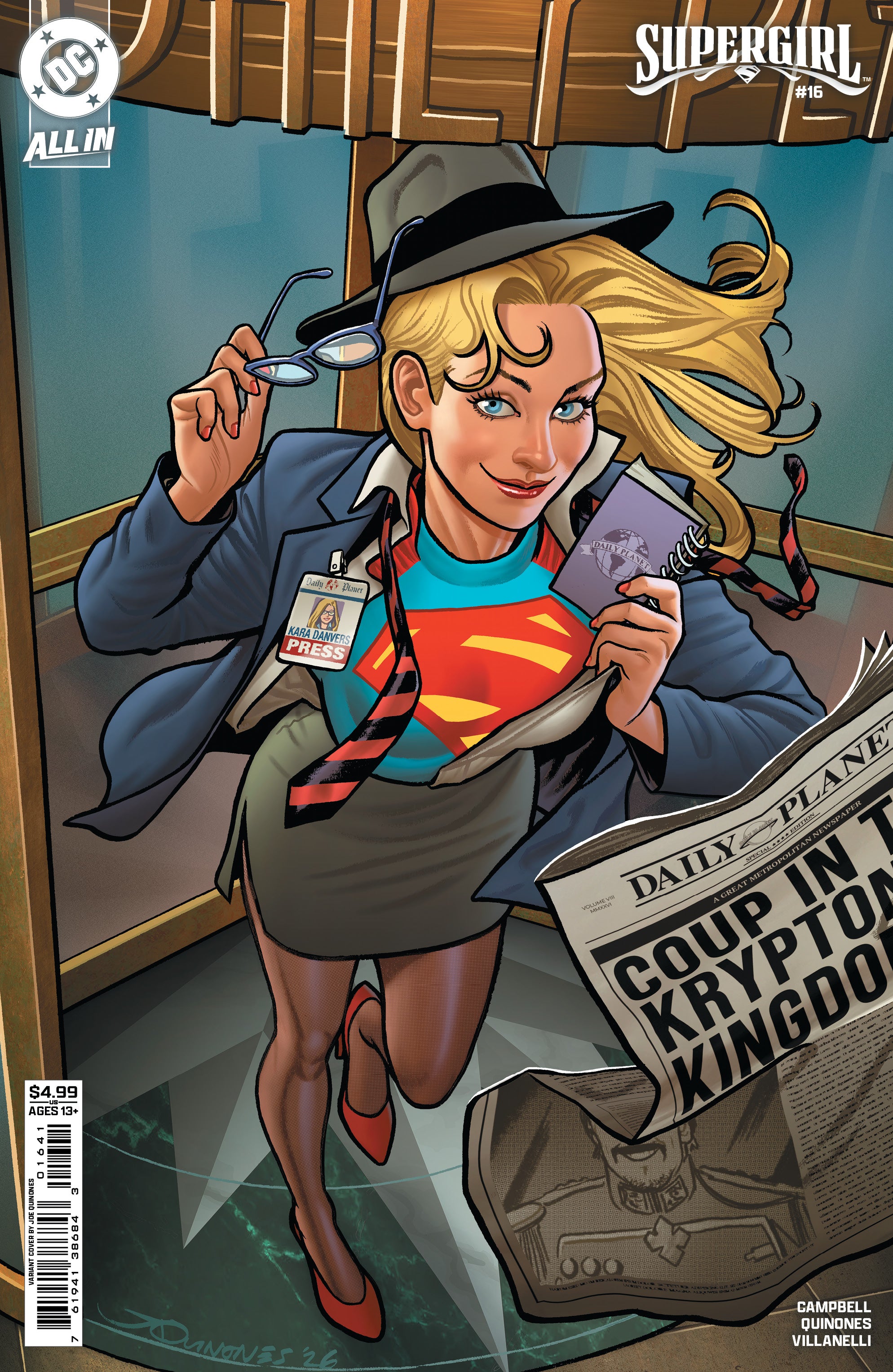 SUPERGIRL #16 CVR D JOE QUINONES CARD STOCK VAR (KINGDOM OF ZOD)