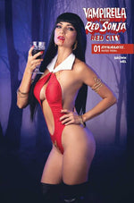 VAMPIRELLA VS RED SONJA RED CITY #1 CVR C COSPLAY VAMPIRELLA IVYCOSPLAY VAR thumbnail