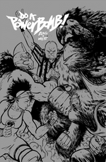 DO A POWERBOMB BLACK AND WHITE #2 (OF 3) CVR B DANIEL WARREN JOHNSON ORANGUTAN VAR thumbnail