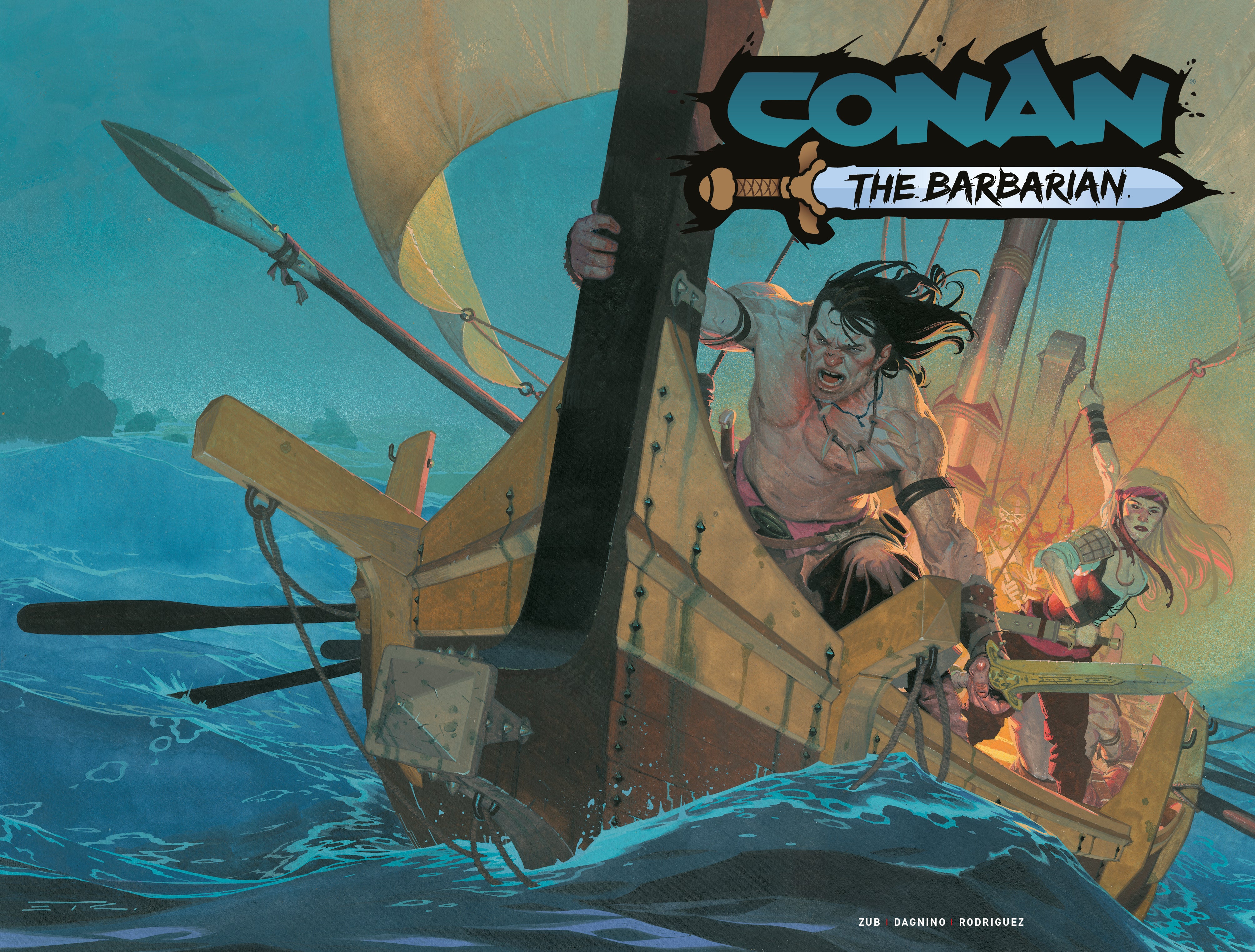 CONAN THE BARBARIAN #34 CVR G ESAD RIBIC WRAPAROUND CARDSTOCK VAR (MR)