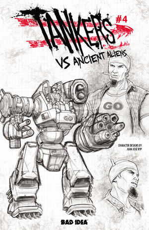 TANKERS VS ANCIENT ALIENS #4 (OF 4) CVR C JUAN JOSE RYP DESIGN VAR