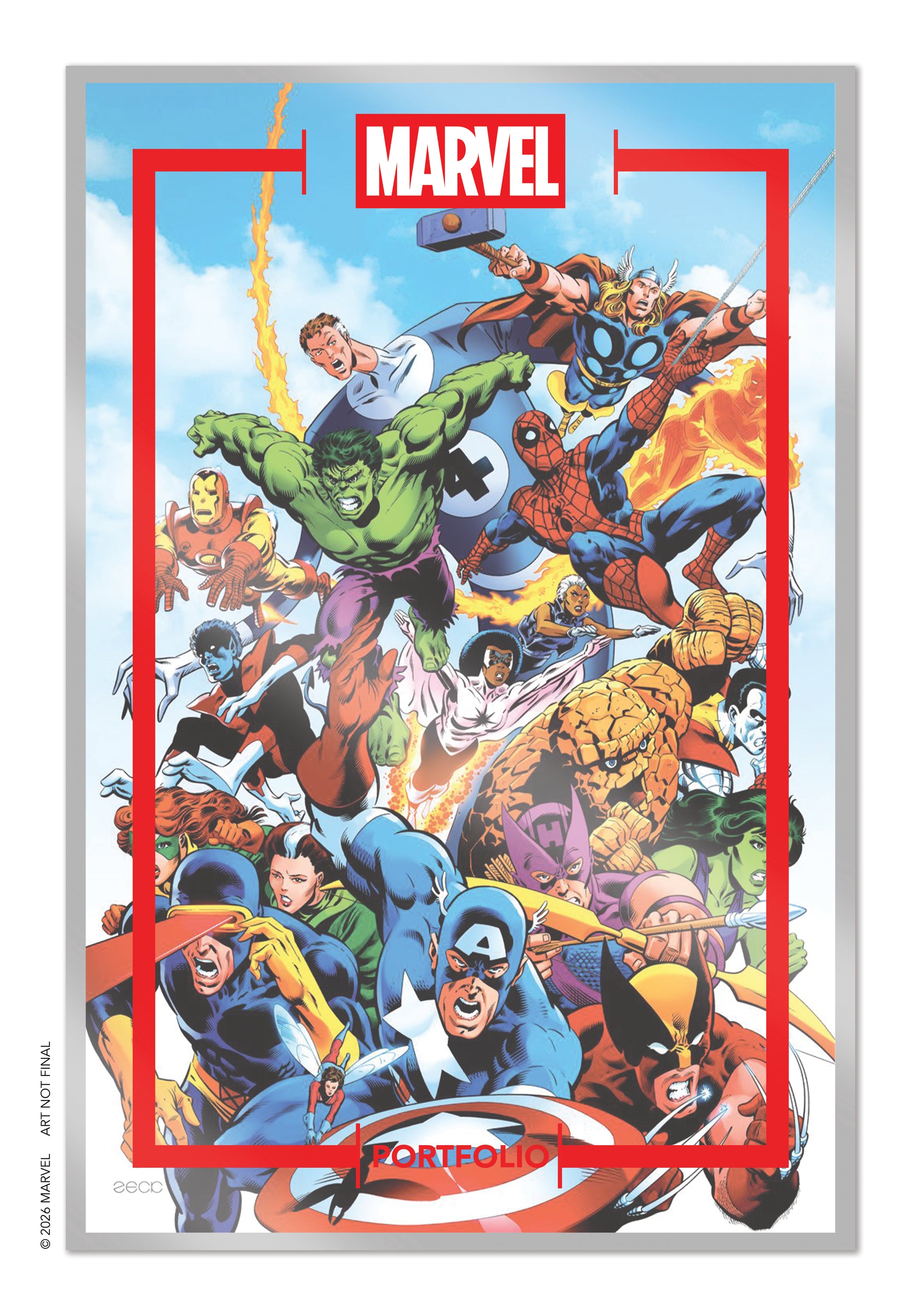 MARVEL PORTFOLIO OF MIKE ZECK SECRET WARS 9 PRINT SET