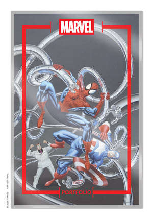 MARVEL PORTFOLIO OF MIKE ZECK SPIDER-MAN & CAPTAIN AMERICA 9 PRINT SET