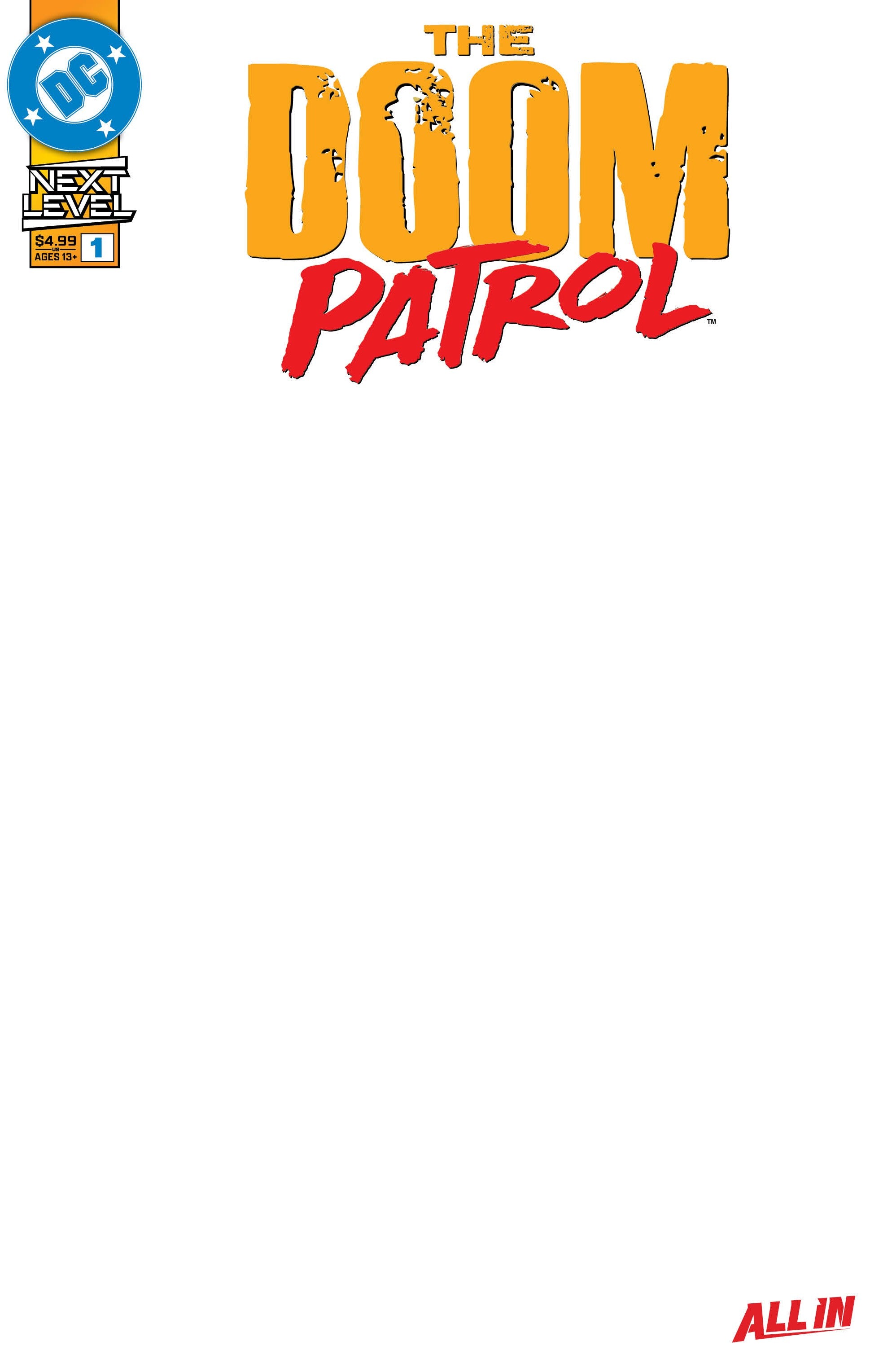 DOOM PATROL #1 CVR E BLANK CARD STOCK VAR