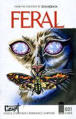 DF FERAL #1 BLANK VARIANT SIGNED AND REMARKED WITH A SILENCE OF THE LAMBS HOMAGE SKETCH BY JESSICA COURT thumbnail