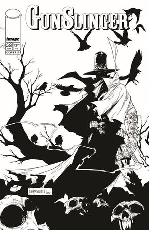 GUNSLINGER SPAWN #58 CVR B CARLO BARBERI B&W VAR