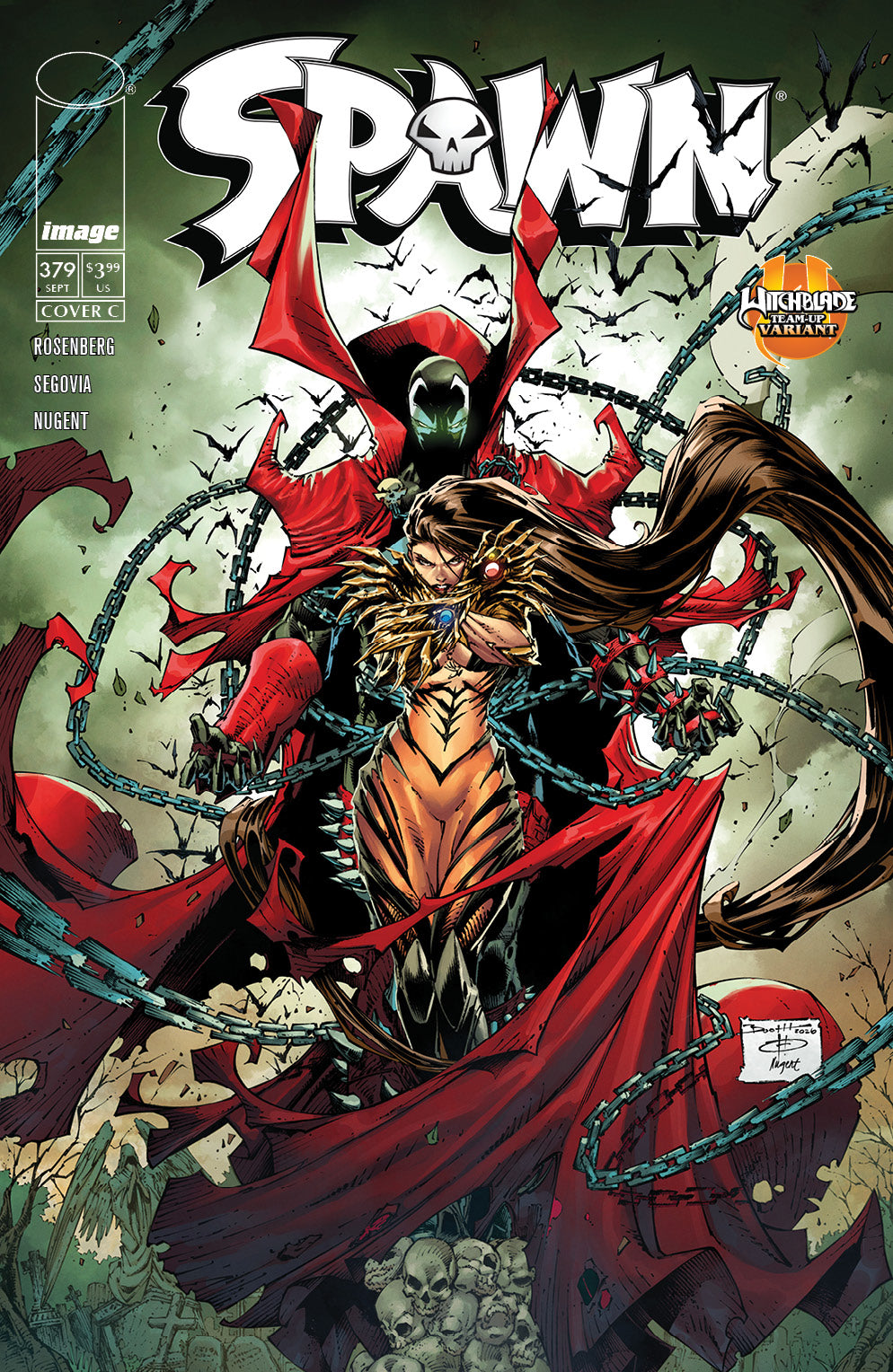 SPAWN #379 CVR C BRETT BOOTH WITCHBLADE TEAM UP VAR