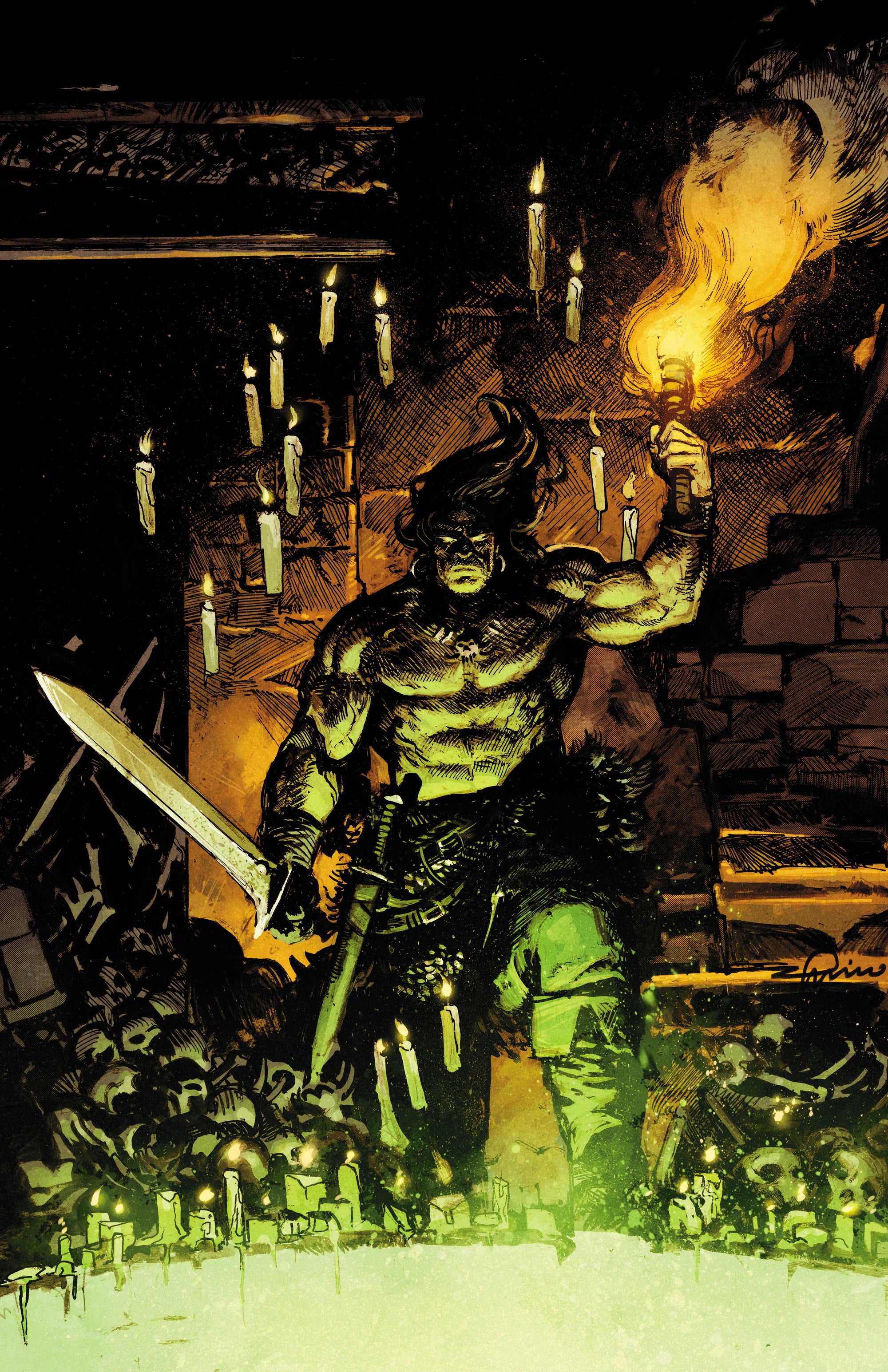 CONAN THE BARBARIAN TIDES OF THE TYRANT KING #1 (OF 4) CVR J GERARDO ZAFFINO VIRGIN CARDSTOCK VAR (MR)
