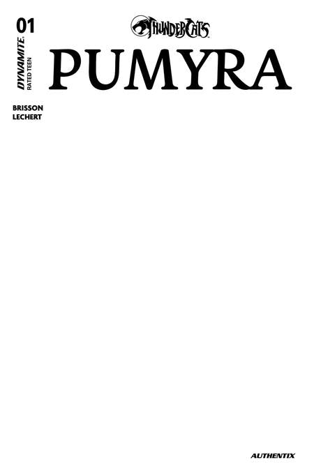 THUNDERCATS PUMYRA #1 CVR E BLANK AUTHENTIX VAR