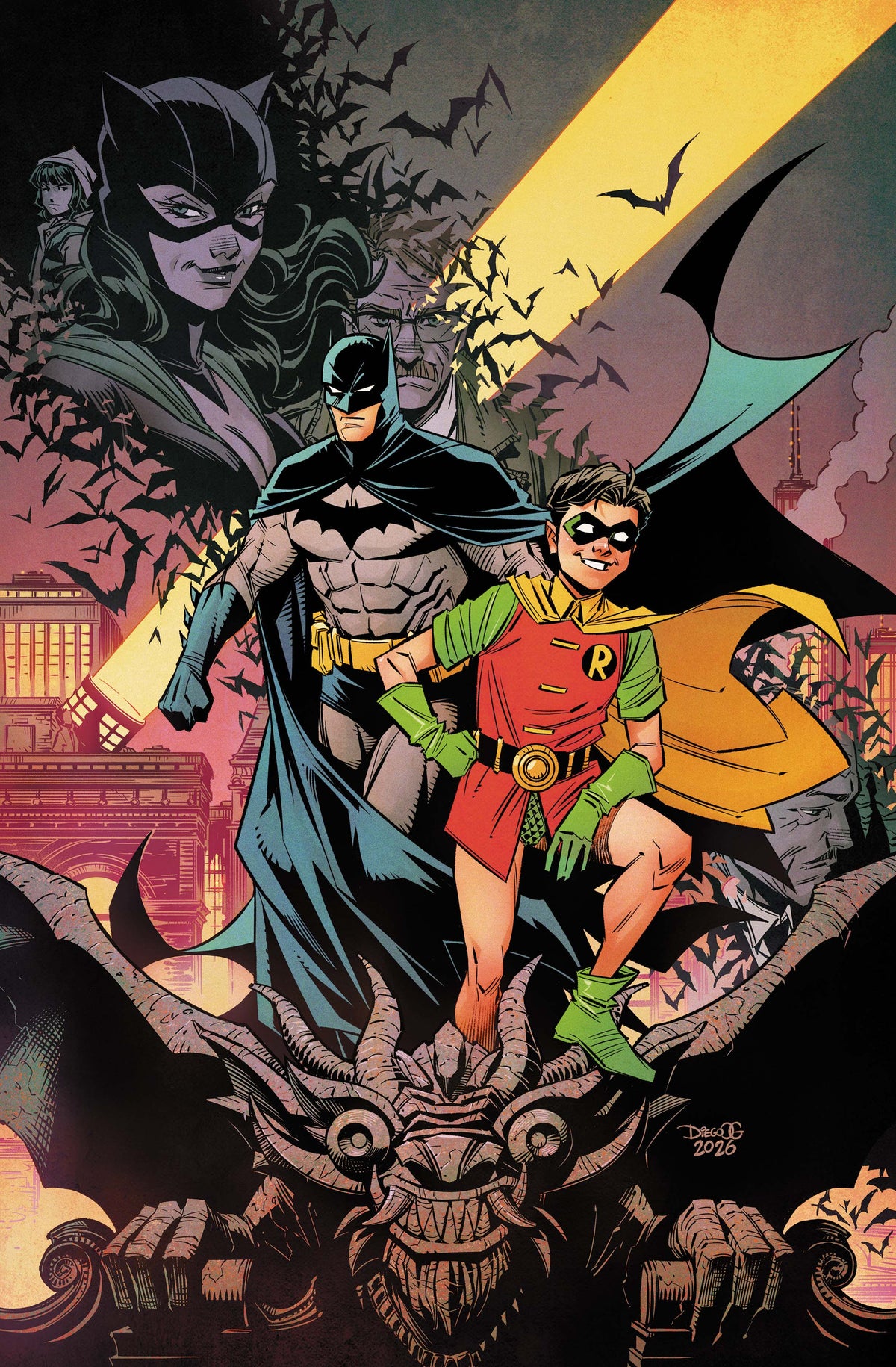 BATMAN & ROBIN YEAR ONE DYNAMIC DUOS #3 (OF 12) CVR D DIEGO OLORTEGUI CARD STOCK VAR