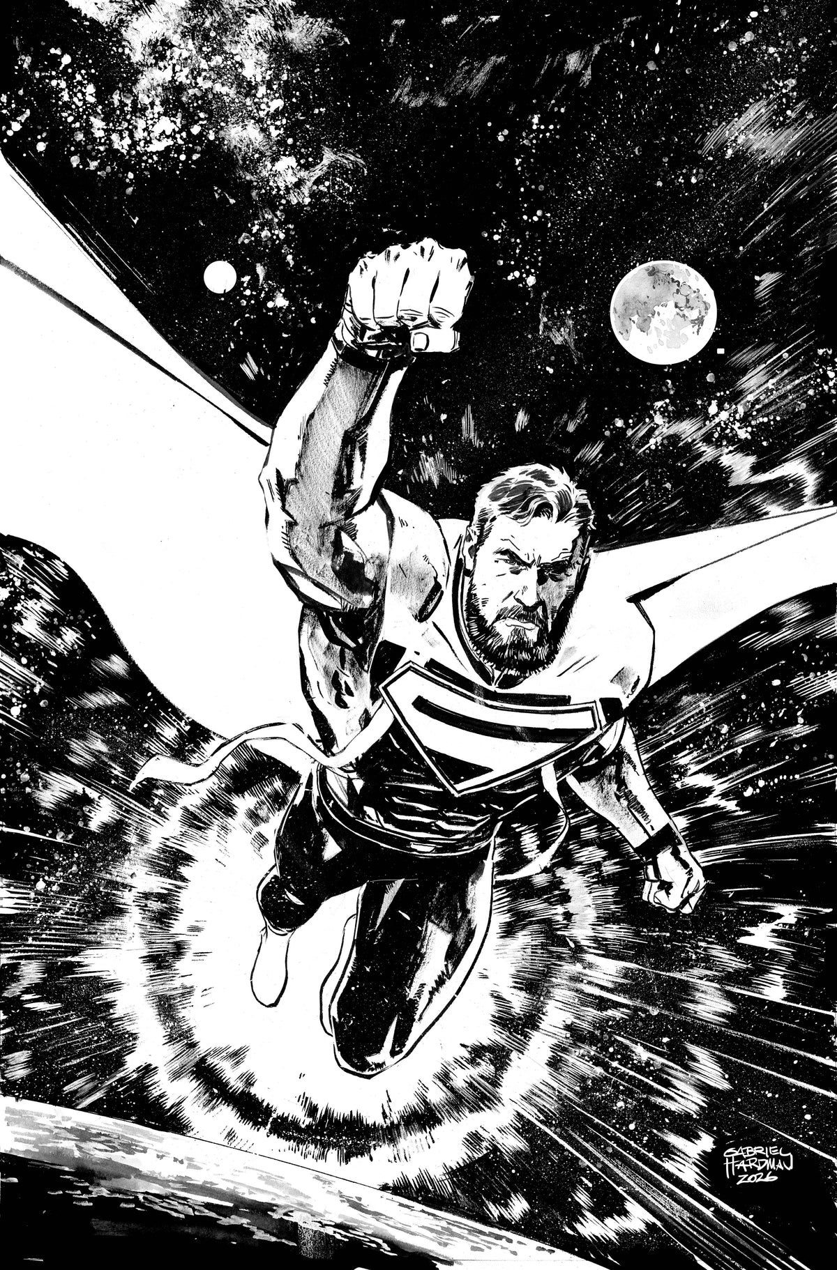 SUPERMAN FATHER OF TOMORROW #6 (OF 6) CVR B GABRIEL HARDMAN CARD STOCK VAR