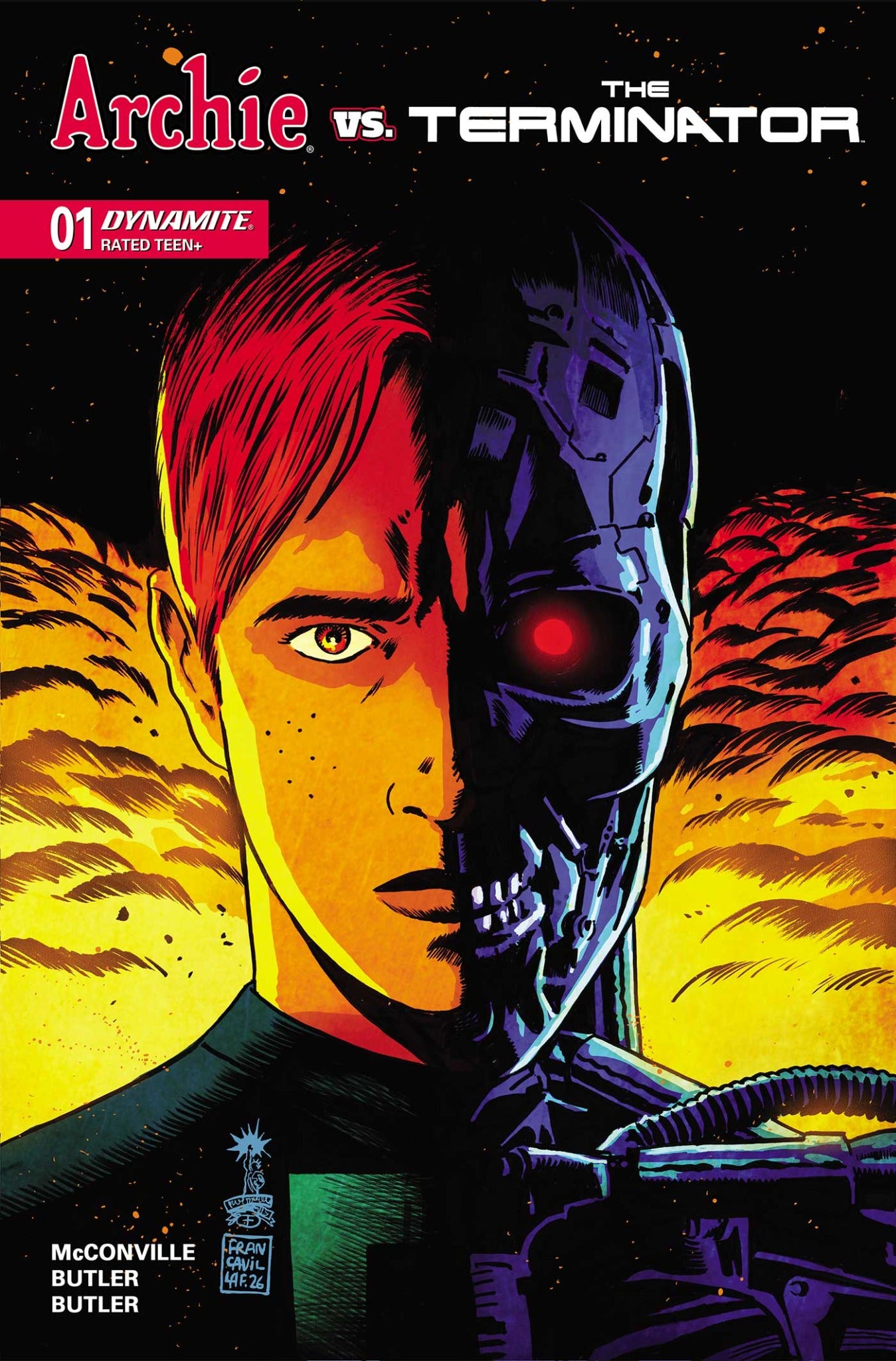 ARCHIE VS THE TERMINATOR #1 CVR A FRANCESCO FRANCAVILLA