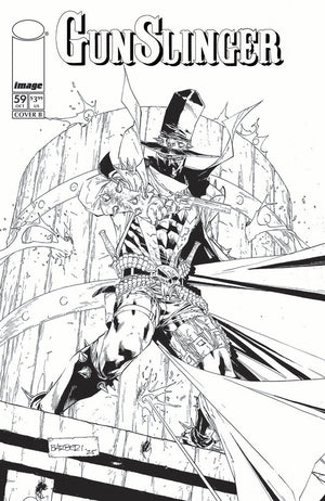 GUNSLINGER SPAWN #59 CVR B CARLO BARBERI B&W VAR
