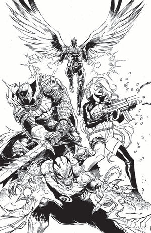 SPAWN SCORCHED #56 CVR B YILDIRAY CINAR B&W VIRGIN VAR
