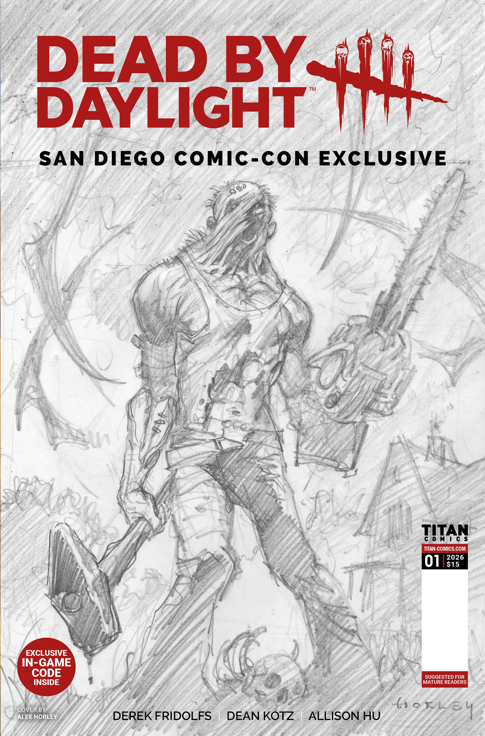 DEAD BY DAYLIGHT THE HILLBILLY #1 SDCC EXCLUSIVE ALEX HORLEY CARDSTOCK INKS VAR (MR)