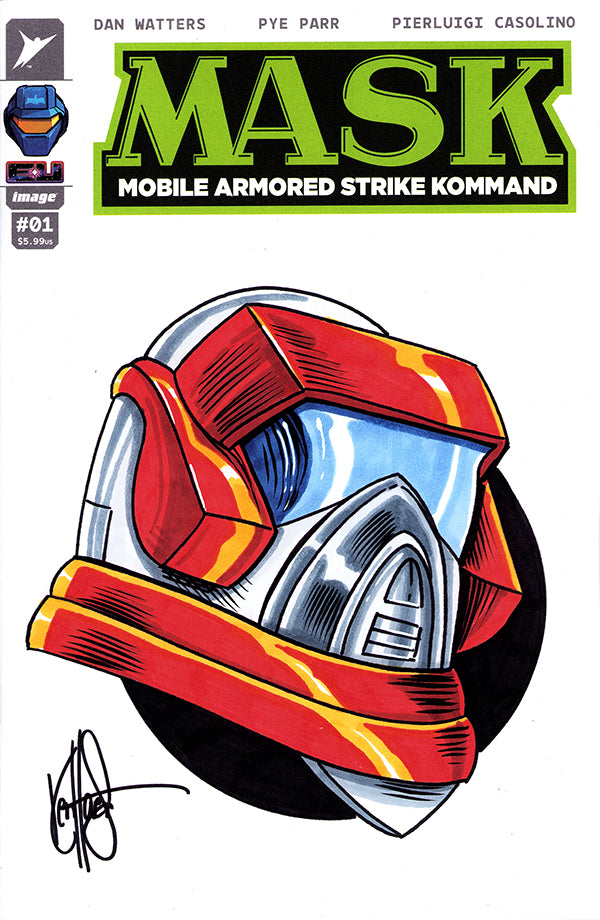 DF MASK #1 BLANK VARIANT SIGNED AND REMARKED BY KEN HAESER ALLOCATIONS MAY OCCUR