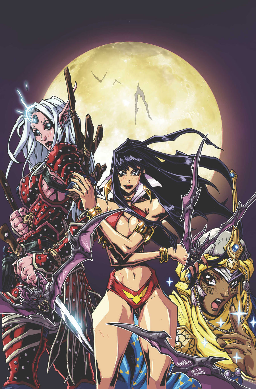 PATHFINDER VAMPIRELLA BLADE OF DARKNESS #2 CVR D ANDREW HUERTA METAL PREMIUM VAR