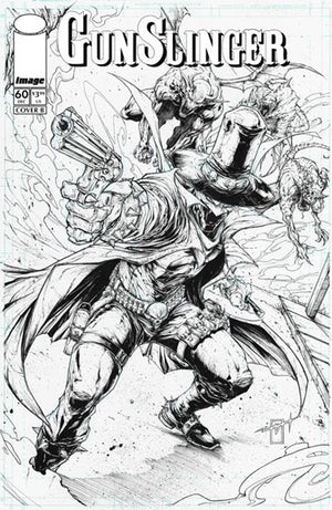 GUNSLINGER SPAWN #60 CVR B JONATHAN URIBE B&W VAR