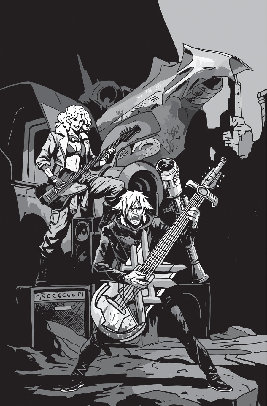 LOST FANTASY #14 CVR D EMMANUEL GERVASONI CARDSTOCK CONCERT B&W VAR
