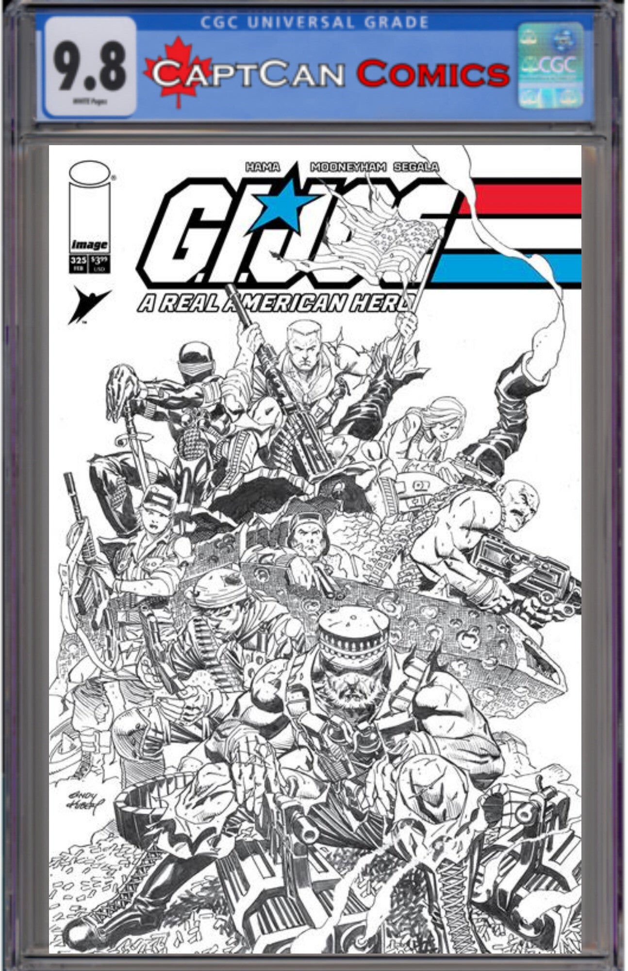 GI JOE A REAL AMERICAN HERO #325 CVR B ANDY KUBERT B&W VAR