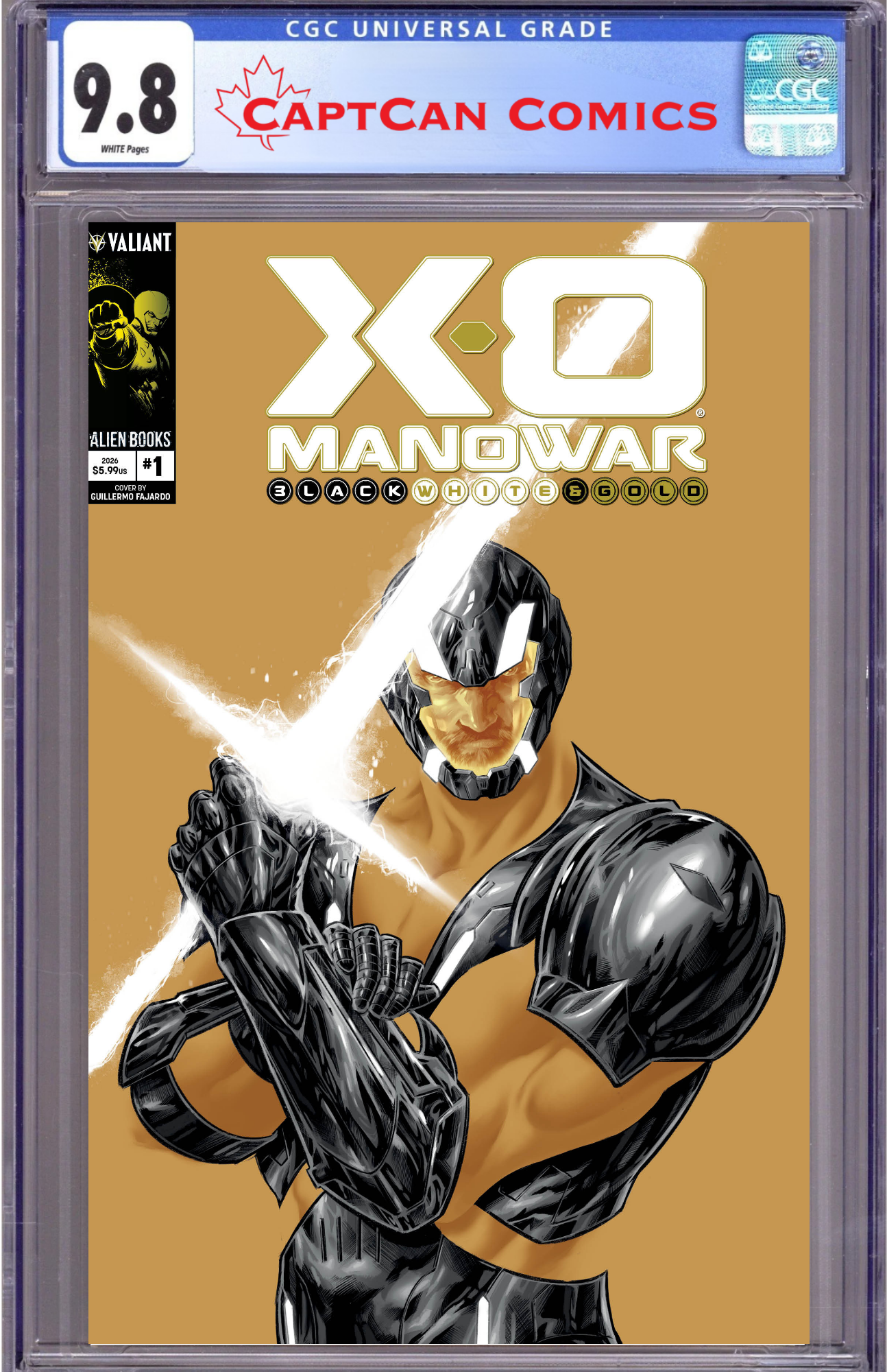 X-O MANOWAR BLACK, WHITE & GOLD #1 COVER A (FAJARDO)