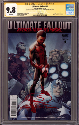 Ultimate Fallout   4 CGC 9.8 (NM/M)   (2011)   2nd Print  Signed x2 Cover Clayton Crain & Shameik Moore
