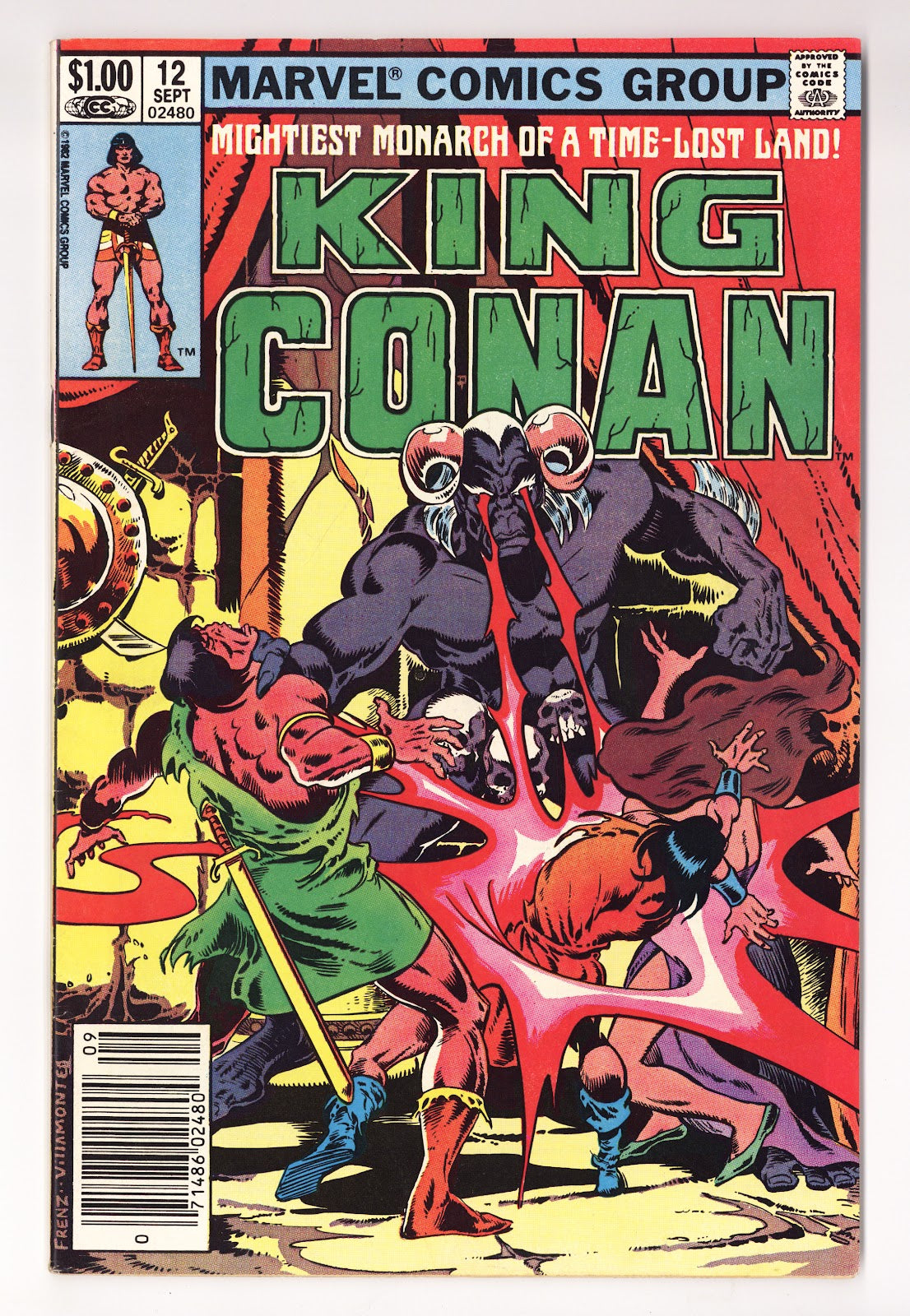 King Conan Vol 1 12  Mid Grade   (1982)   Newsstand