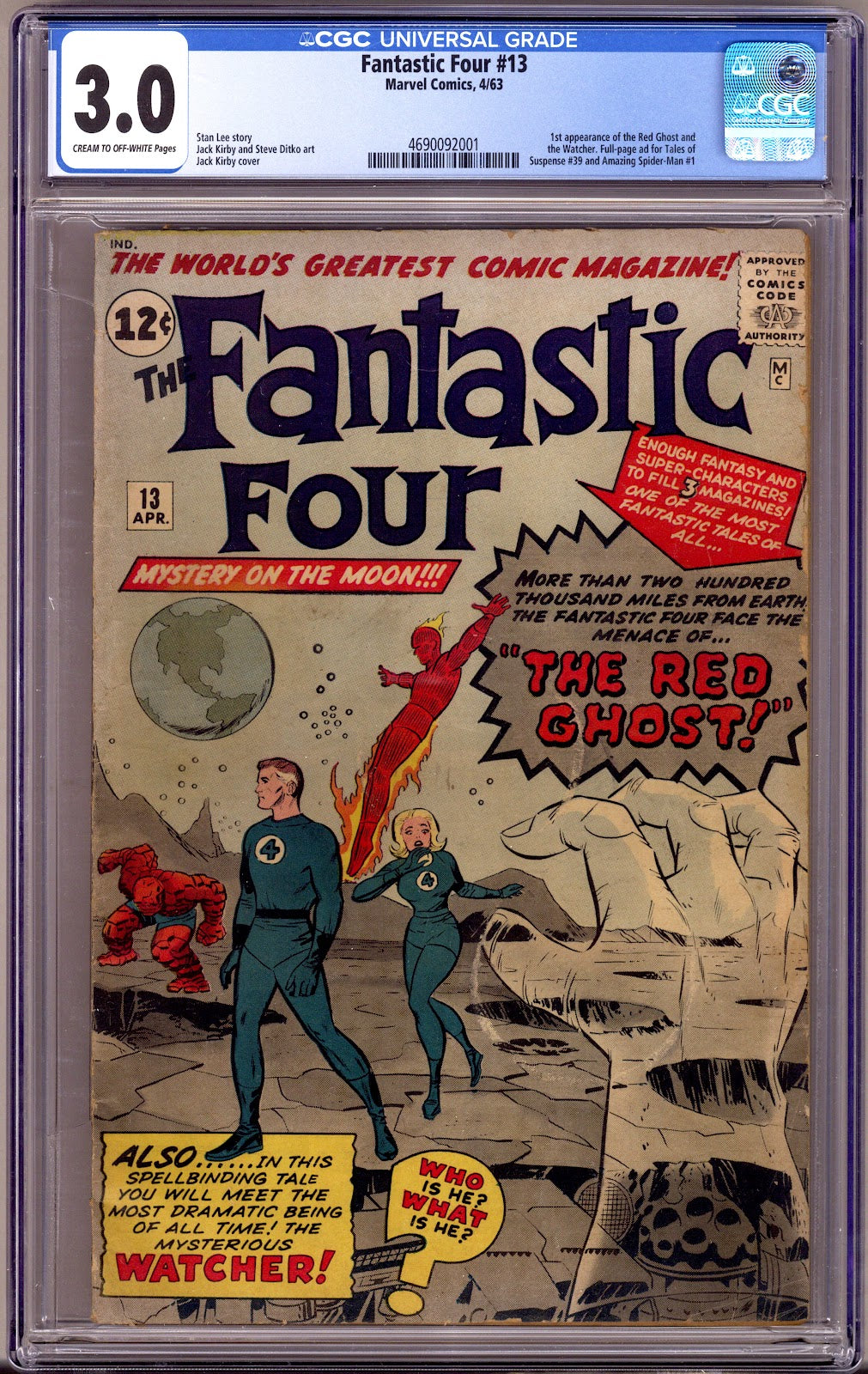 Fantastic Four Vol 1 13 CGC 3.0 (GD/VG) (1963) 