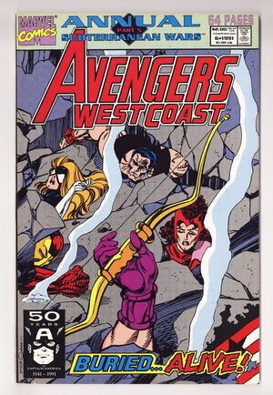 Avengers West Coast Annual Vol 2 6  High Grade   (1991)   Direct