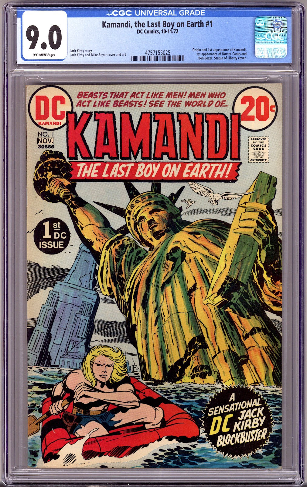 Kamandi, the Last Boy on Earth   1 CGC 9.0 (VF/NM)   (1972)