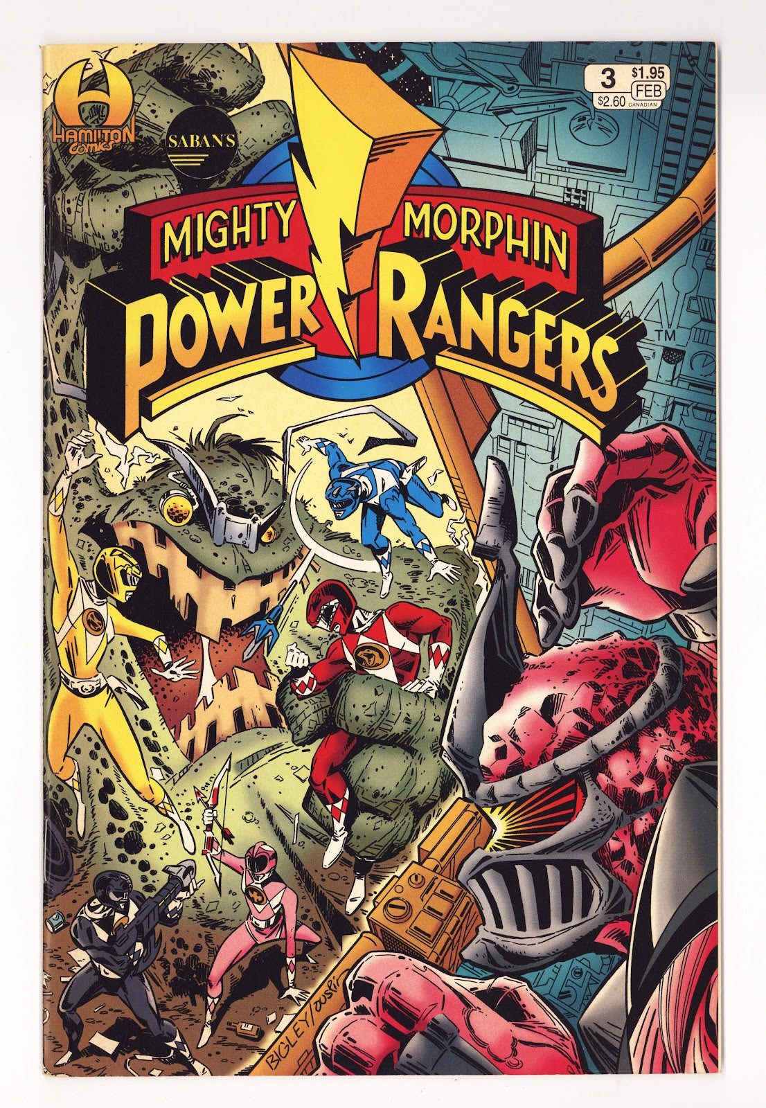 Saban's Mighty Morphin Power Rangers   3  Mid Grade   (1995)