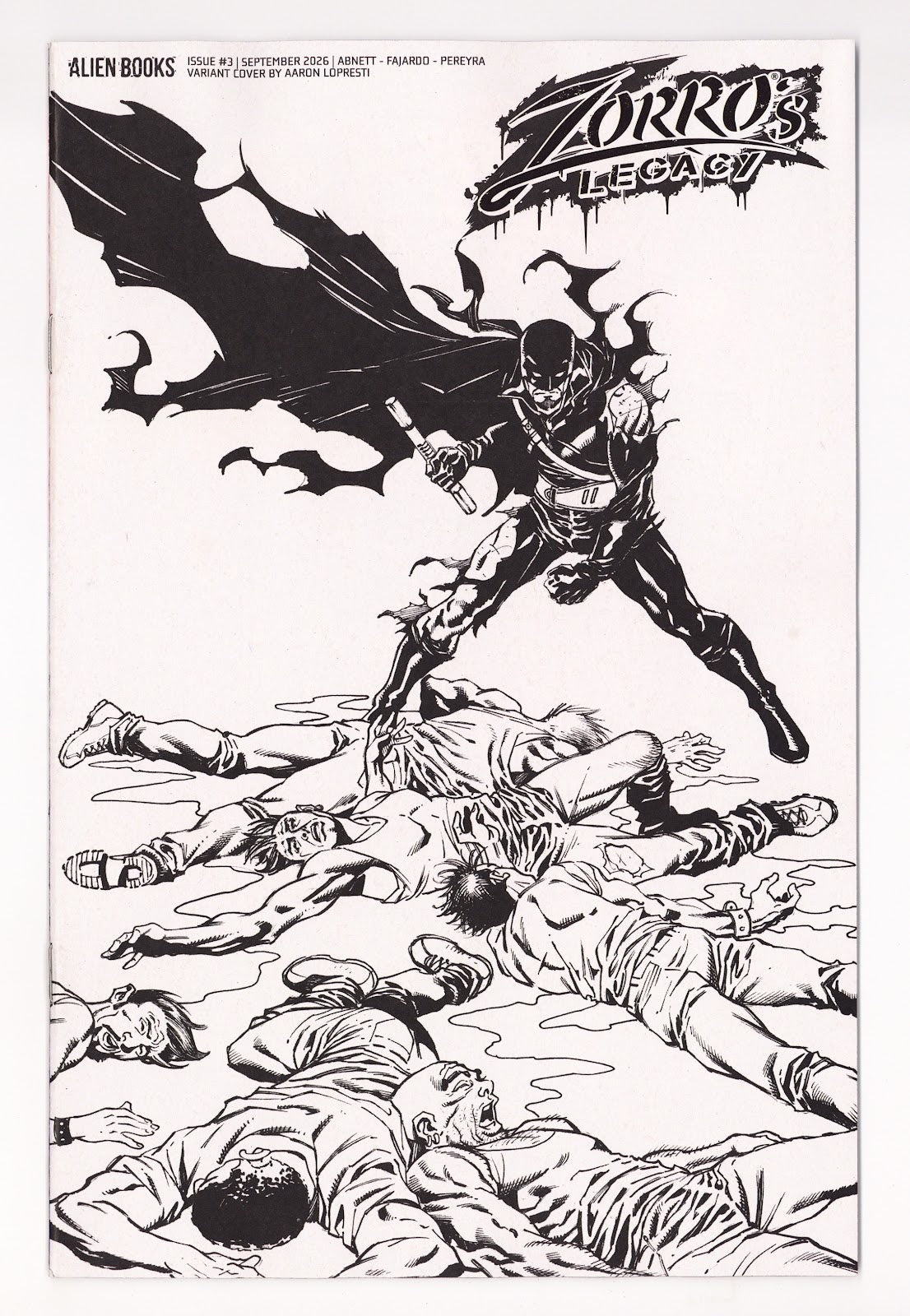 Zorro's Legacy #3 (2026) B&W Variant