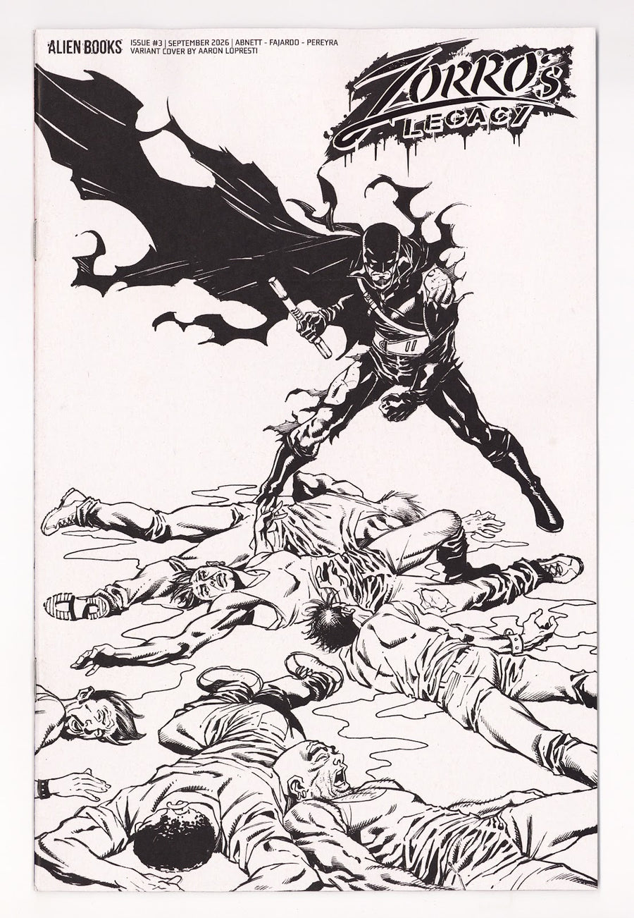 Zorro's Legacy #3 (2026) B&W Variant