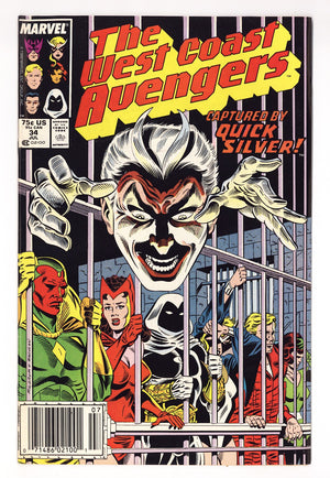 West Coast Avengers Vol 2 34  Mid Grade   (1988)   Newsstand