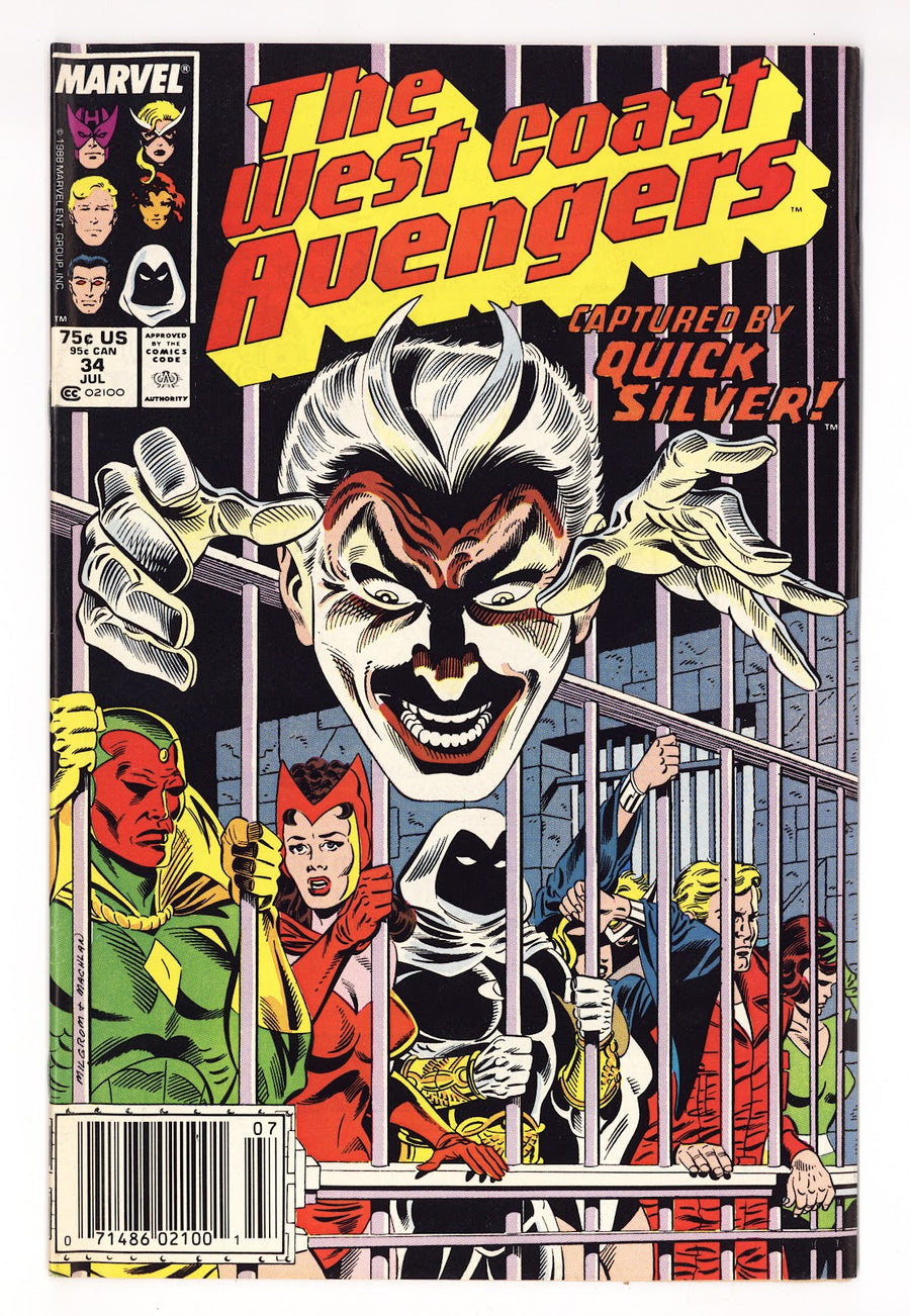 West Coast Avengers Vol 2 34  Mid Grade   (1988)   Newsstand