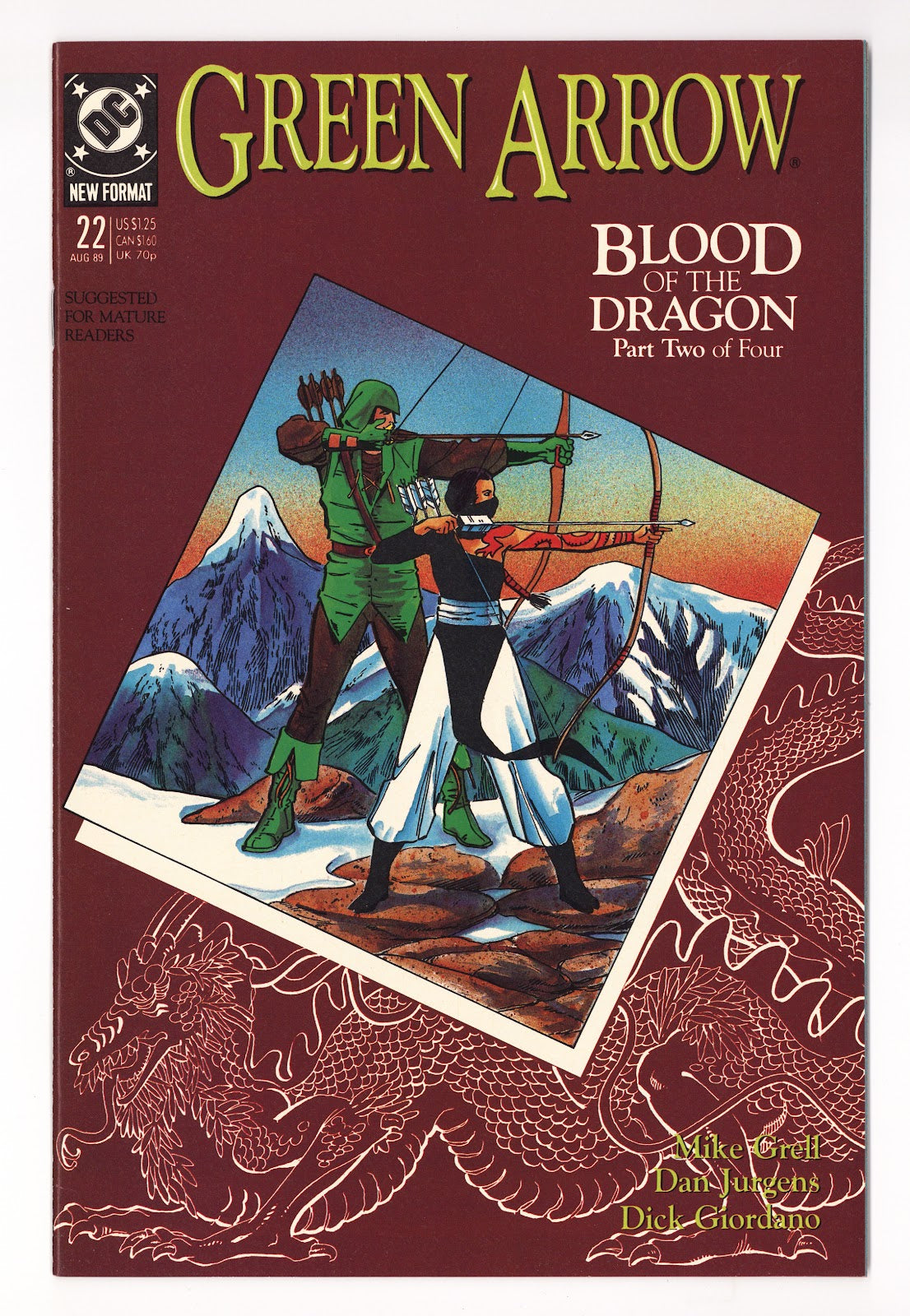 Green Arrow Vol 2 22  High Grade   (1989)