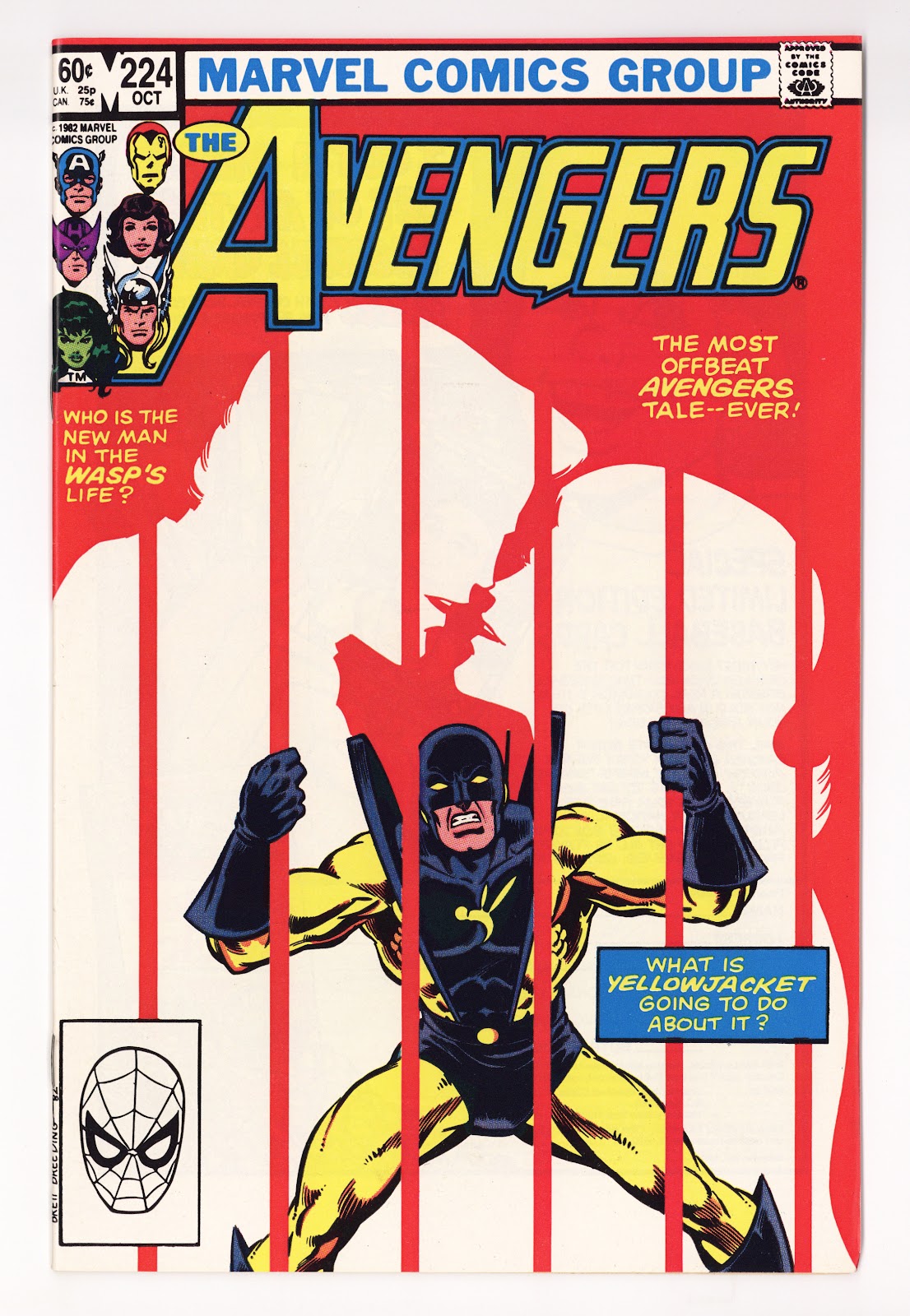 The Avengers Vol 1 224 High Grade (1982) 