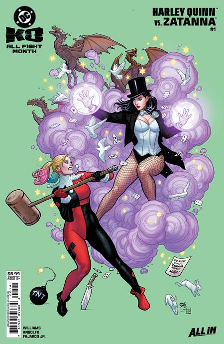 DC K.O. HARLEY QUINN VS ZATANNA #1 (ONE SHOT) CVR B FRANK CHO CARD STOCK VAR