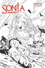SONJA REBORN #4 CVR K GREG LAND LINE ART FOC BONUS VAR thumbnail