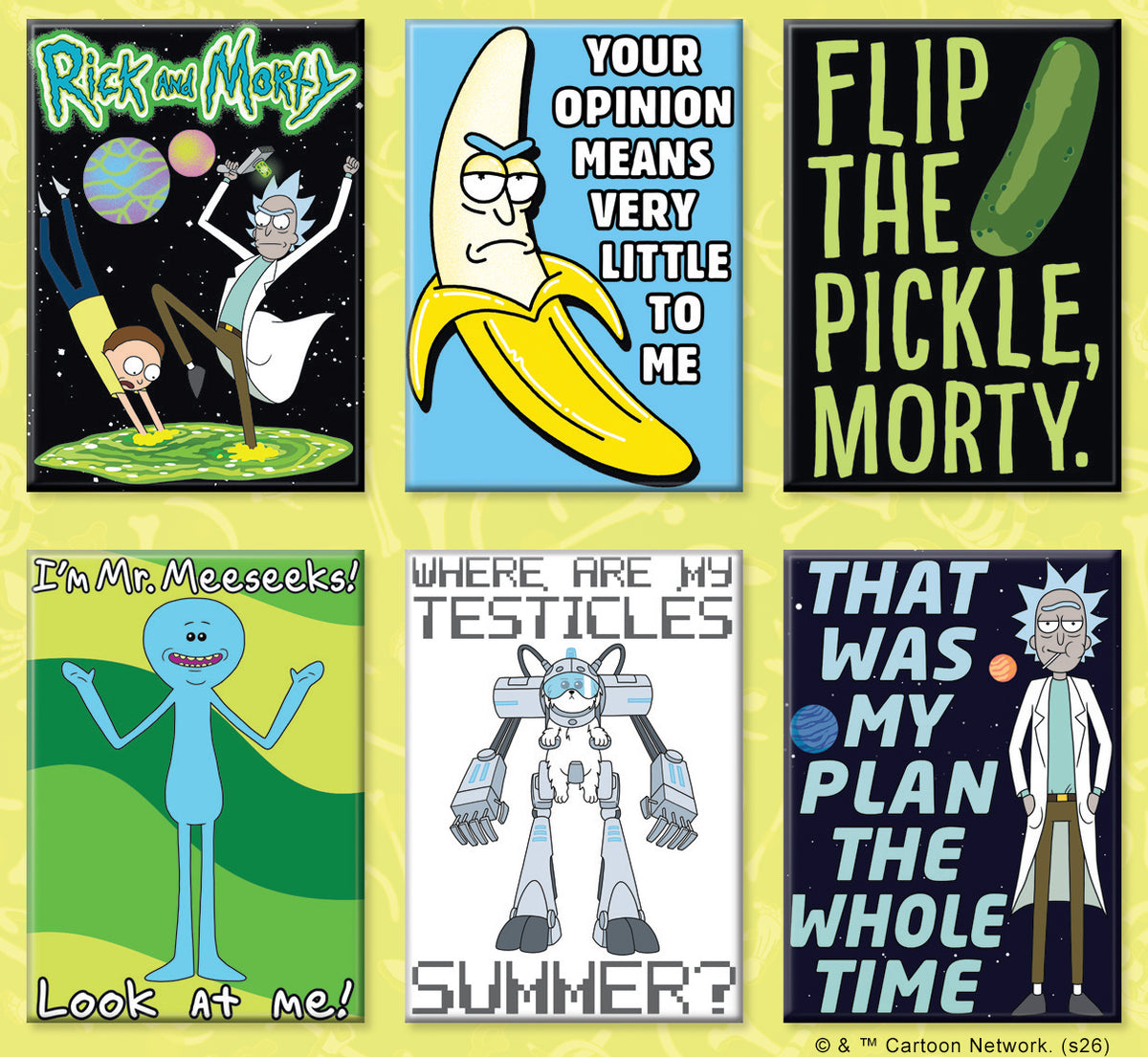 ATA-BOY RICK AND MORTY 12 MAGNET PACK (NET)