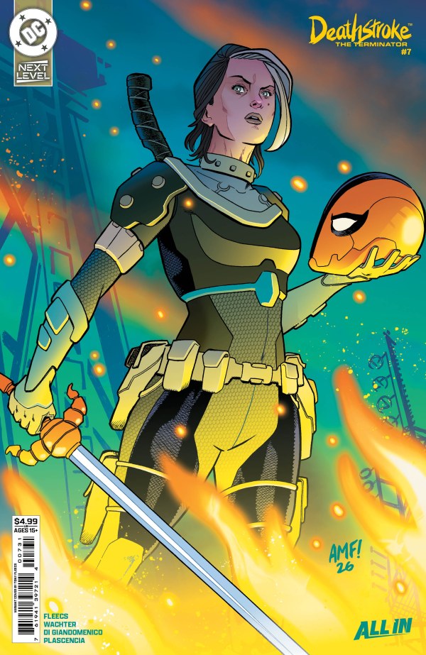 DF DEATHSTROKE THE TERMINATOR #7 VARIANT SIGNED BY TONY FLEECS ALLOCATIONS MAY OCCUR.